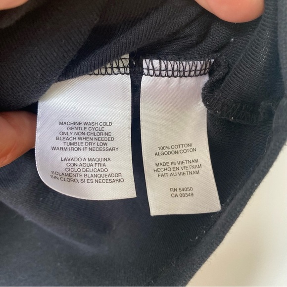 Jones New York 100% Cotton Scoop Neck Tank White Trim Size Medium - Picture 4 of 6